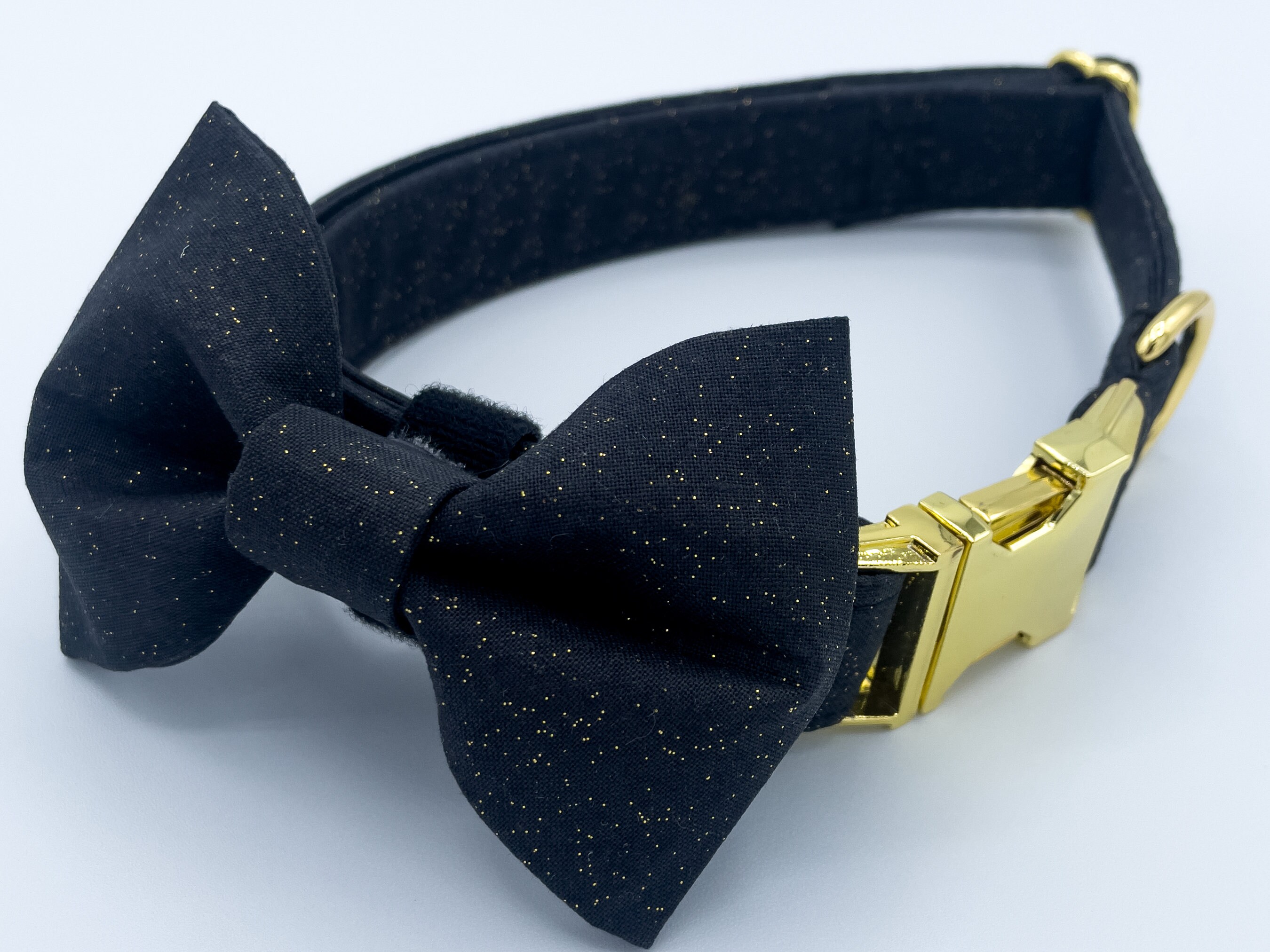 Gold Star Dog Bow Tie New Years Eve Dog Bow Tie New Year 