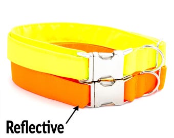 Personalized Reflective Dog Collar, Embroidered Reflective Pet Collar Multiple Colors, Custom Pet Collar for Dog Lovers, Outdoor Collar