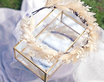 Brautkrone, getrocknete Blumen Brautkranz, Lagarus Kopfschmuck, Hochzeitskranz, Brautjungfer Krone, Blumenkrone, Kinderkrone, Hochzeitskrone, weiße Krone