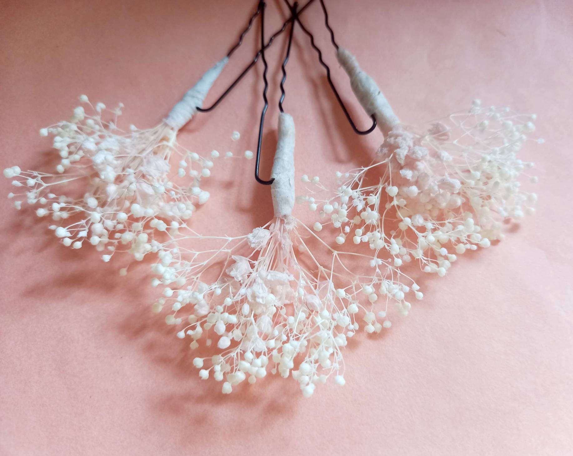 Gypsophila Hair Pins Babys Breath Hair Pins Delicate Pins Etsy UK