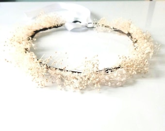 Gypsophilia crown, wedding wreath, gypsophila, flower wreath, flower crown, bridesmaid crown,