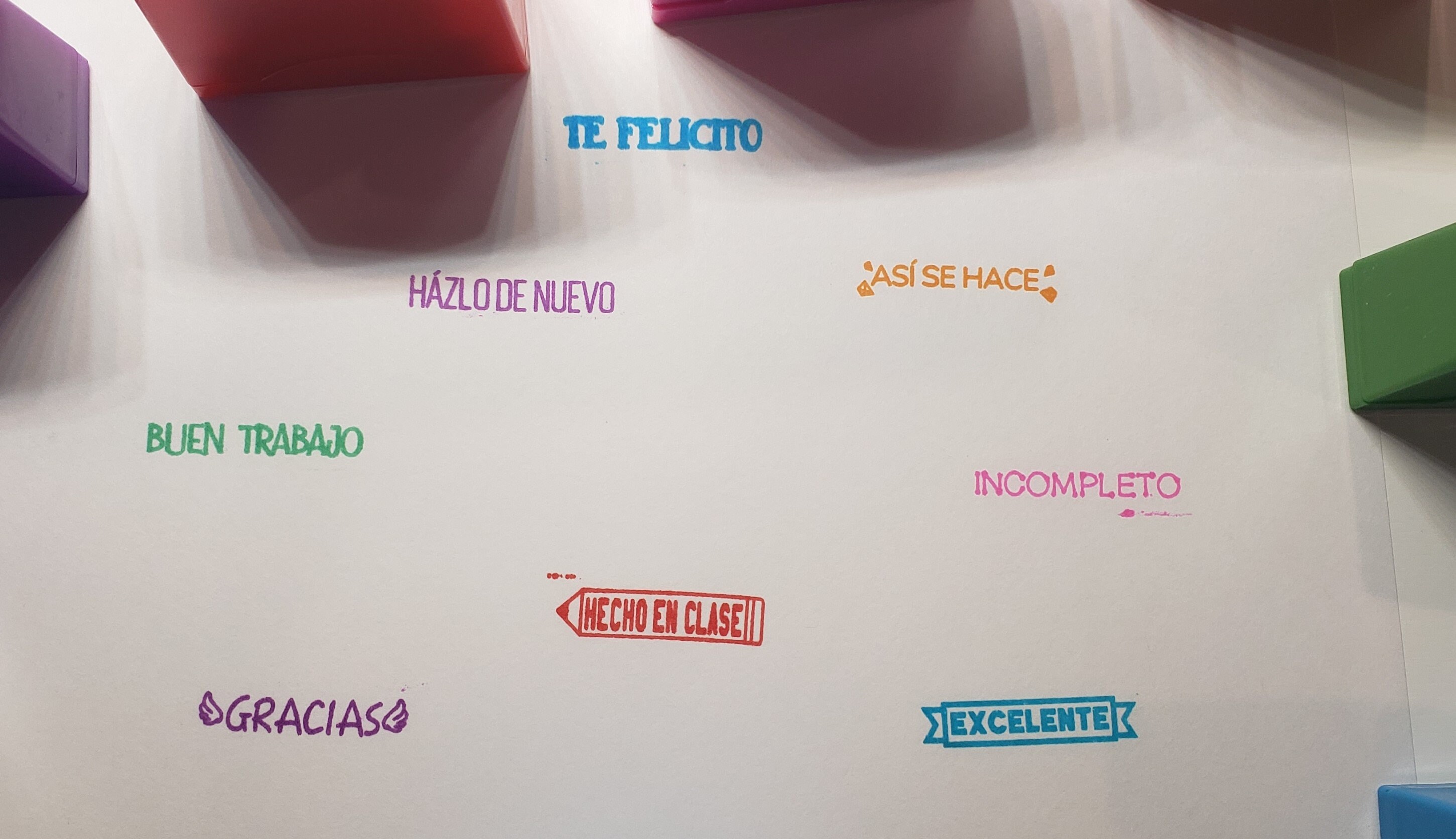 Selfinking Stamps in Spanish for Teachers Etsy