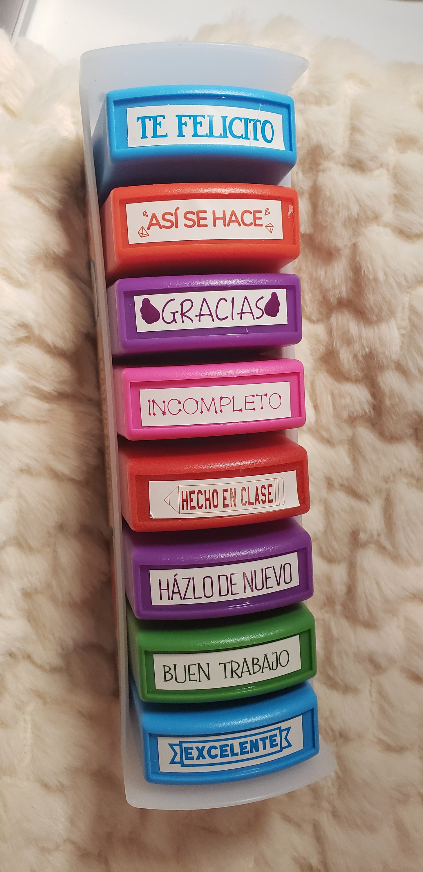 Selfinking Stamps in Spanish for Teachers Etsy