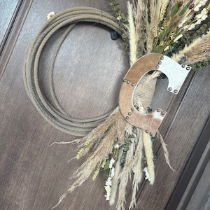 Lasso wreath with initial