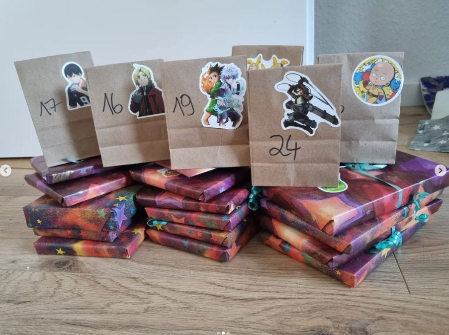 Anime Manga Advent Calendar With Merchandise Mangas Demon Etsy