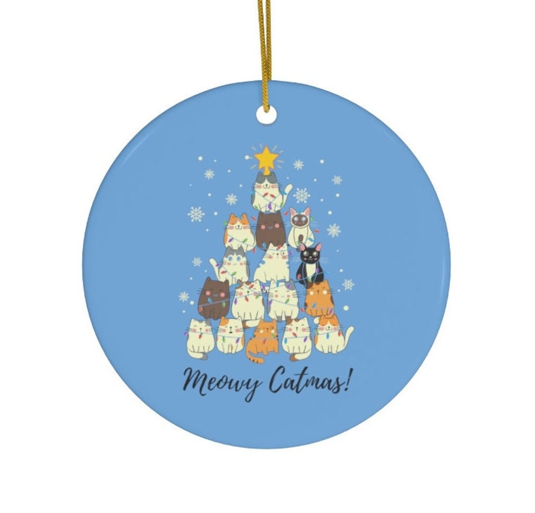 Meowy Catmas Ornament, Cat Ornament, Christmas Ornaments, Gift for Cat ...