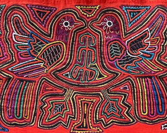 Molas from Panama Kuna Islands Bright Colorful Birds. San Blas Island Archipelago Embroidery Art. DIGITAL DOWNLOAD