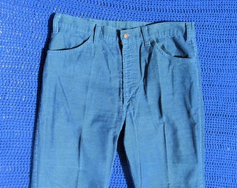 Vintage Men's 1980’s  Levi Corduroy Jeans Never Worn Teal