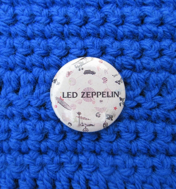 Vintage Led Zeppelin 1 1/4" diameter Button Pin (Z