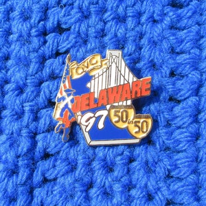 Vintage Delaware-QVC 1997-50 In 50 Tour Lapel Pin