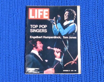 Vintage Life Magazine September 18, 1970  featuring Top Pop Singers  Engelbert Humperdinck, Tom Jones