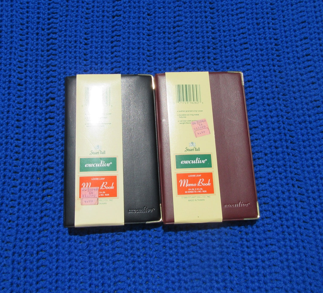 Vintage 1989 Stuart Hall Executive Loose Leaf Memo Book 6 3/4 X 3 3/4 2