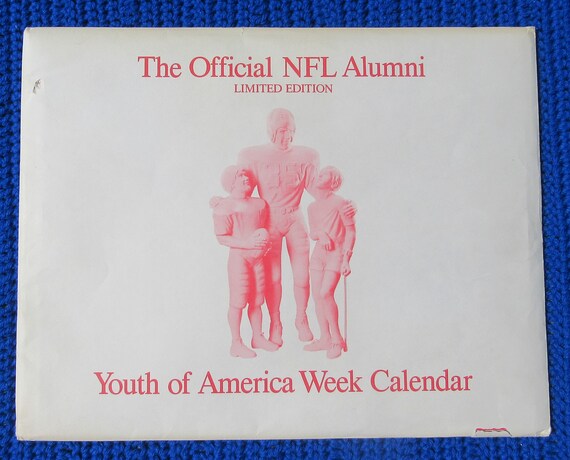 Vintage the Official NFL Alumni Limited Edition Calendar September 1986  Thru December 1987 - Etsy
