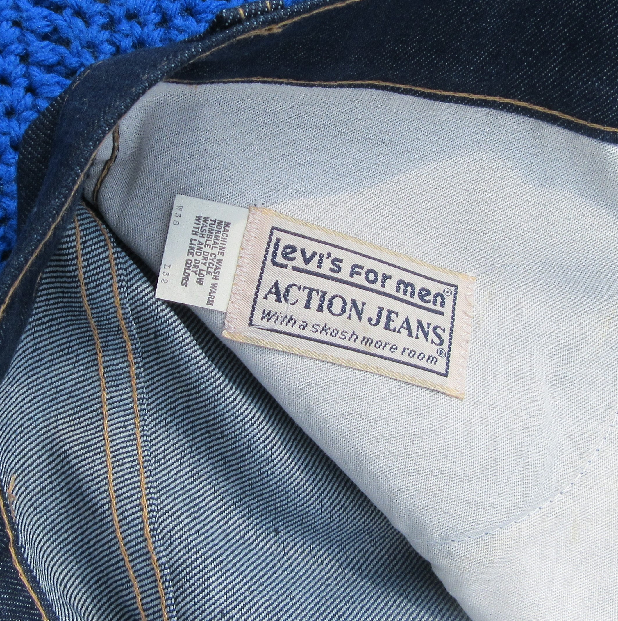 80年代 LEVI'S for men action jeans 古着 パンツ Vintage 80\u0027s Levi\u0027s Action Blue Jeans Men DISTRESSED Denim WORK