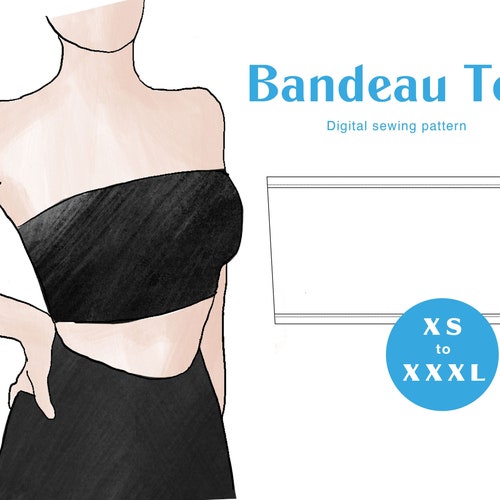Bandeau Top Sewing Pattern XSXXXL PDF Instant Download Etsy