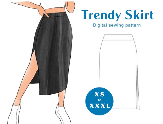 Elastic waist skirt xxl deals