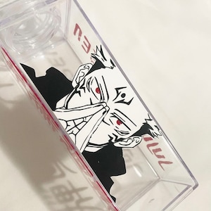 Aangepaste anime geïnspireerde fles, volledig gepersonaliseerde fles, melkkartonfles, melkkarton, acryl, herbruikbaar, anime, Weeb, Otaku