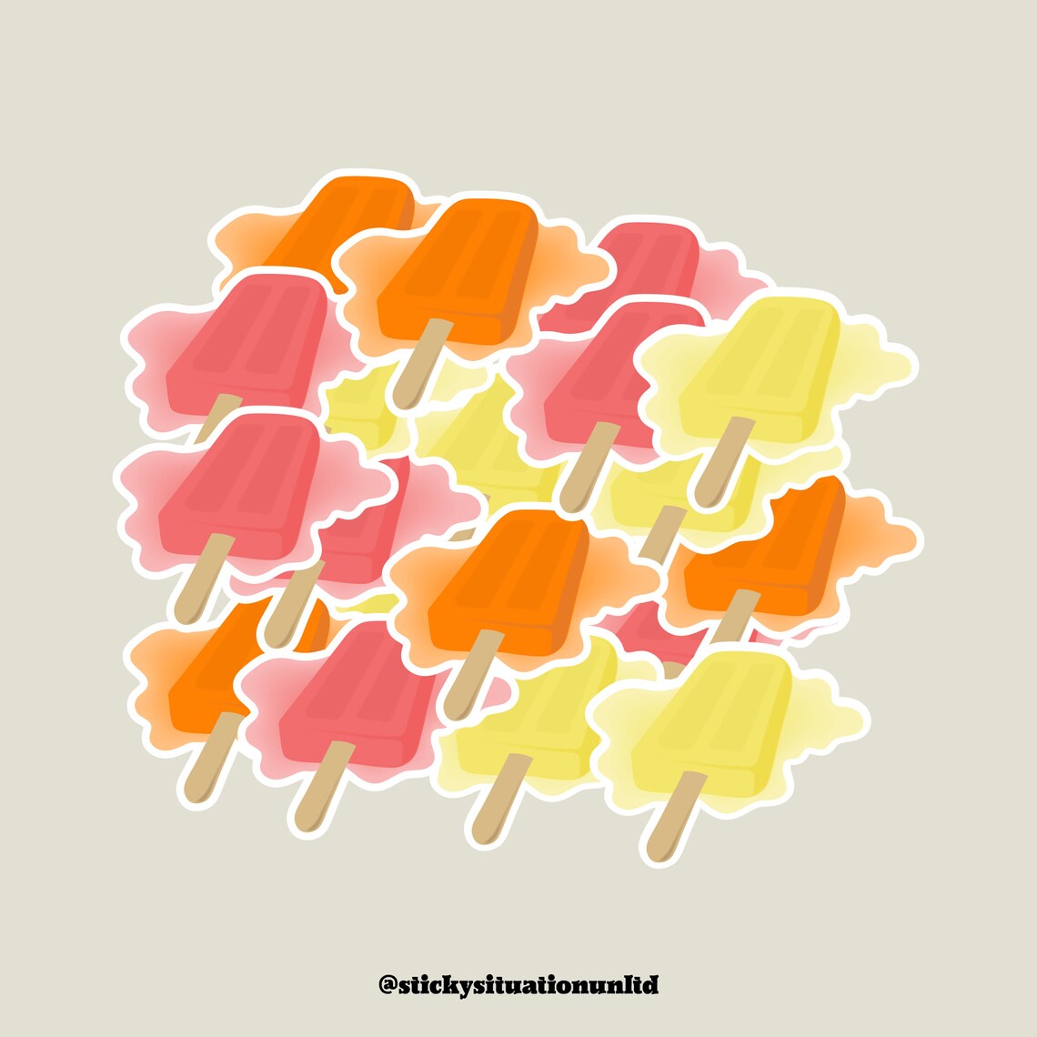 Popsicles Decal Melting Popsicle Vinyl Sticker | Die Cut Sticker | Laptop Sticker ...