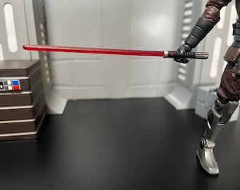 Custom V1 Lightsaber Hilt & Blade - 1/12 Scale - 3d Printed and Hand Painted