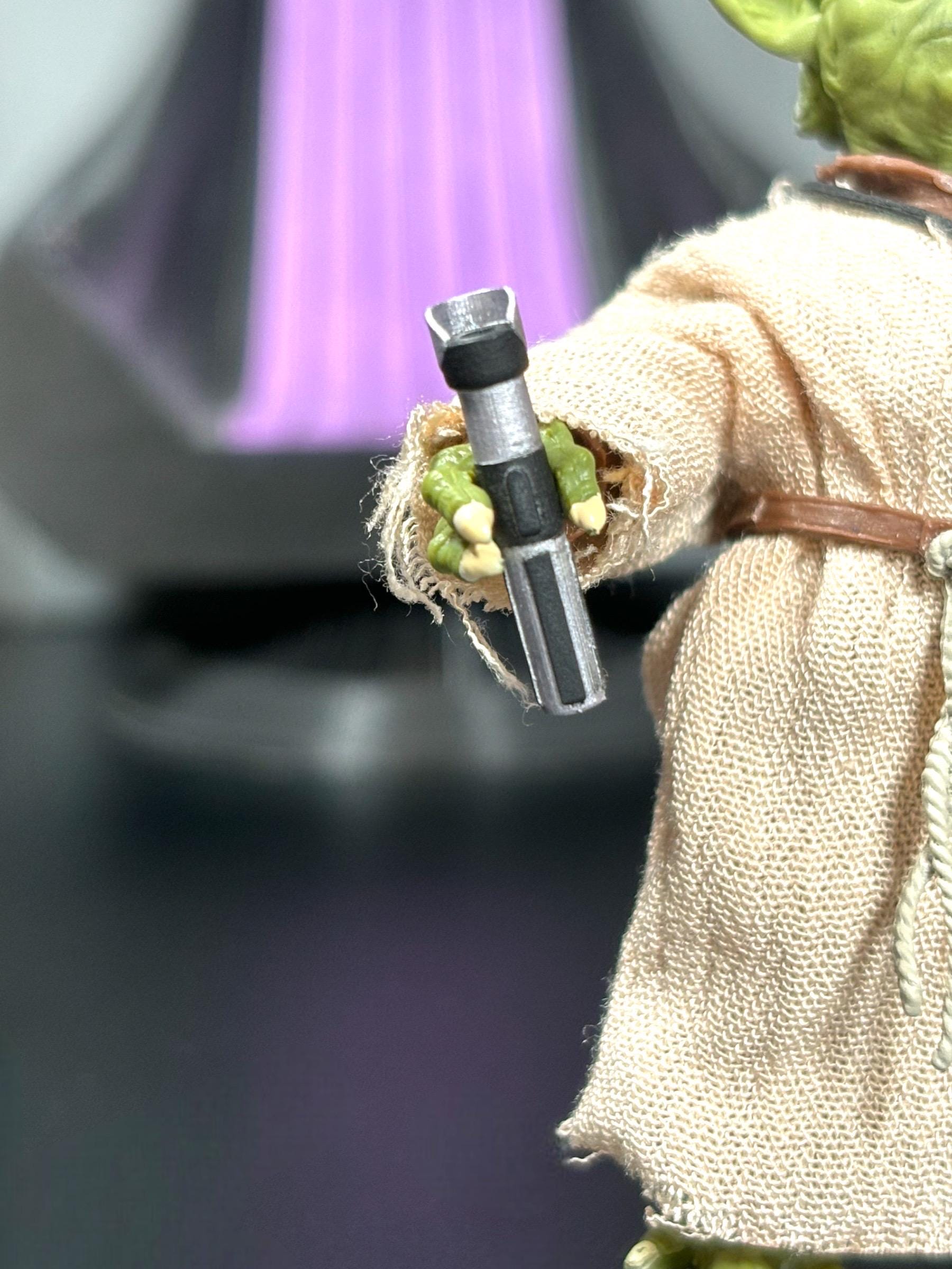Archive Yoda Custom Hilt and Blade - 1/12 Scale, 3d Printed and