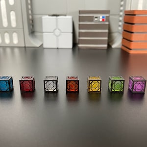 Black Rimmed Jedi Holocron | 1/12th Scale | Action Figures | Black Series | Custom | 3d Printed