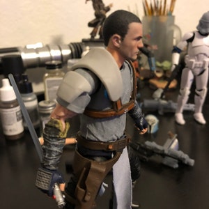 Starkiller Shoulder and Arm Armor | 1/12th Scale | Black Series Fodder | 3D Printed | Resin | Custom