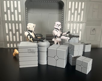 Imperial Crates | 1/12 Scale | 3D Printed | Unpainted | Sci-Fi | PLA Filament