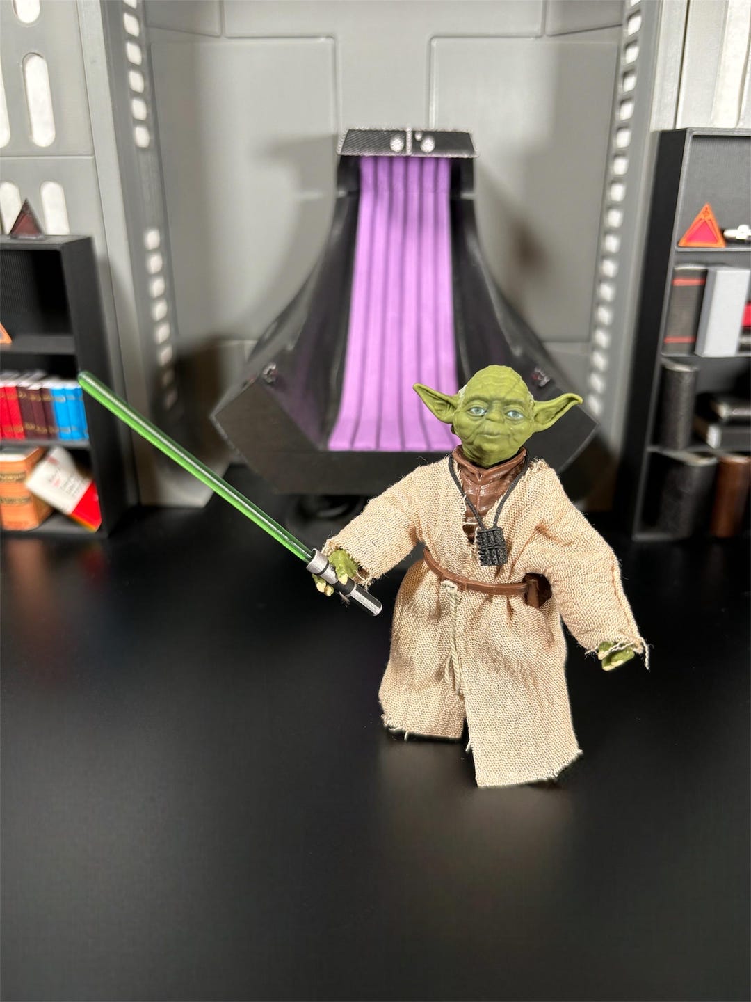 Archive Yoda Custom Hilt and Blade - 1/12 Scale, 3d Printed and
