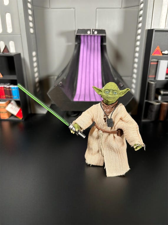 Archive Yoda Custom Hilt and Blade - 1/12 Scale, 3d Printed and