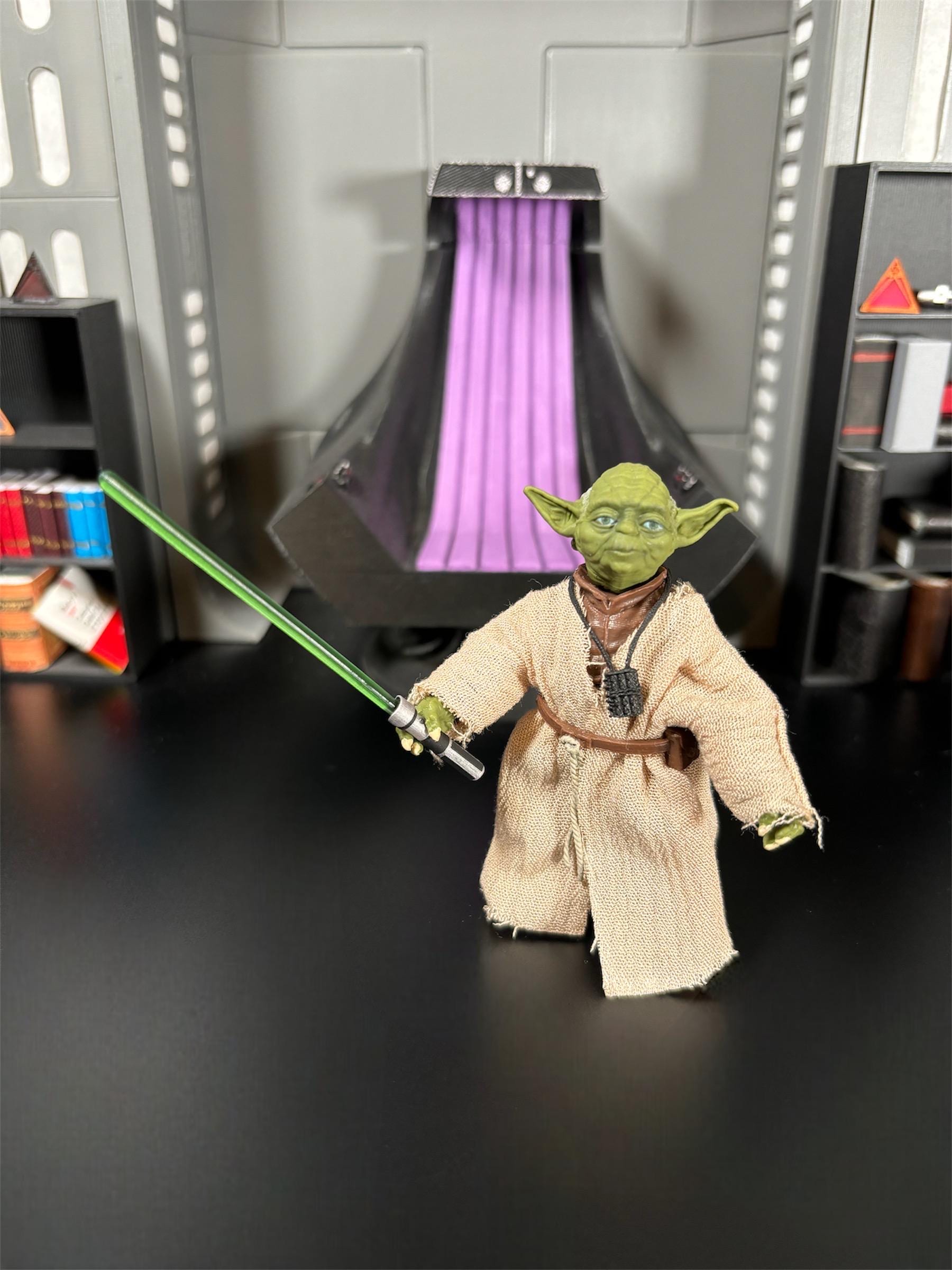 Archive Yoda Custom Hilt and Blade - 1/12 Scale, 3d Printed and