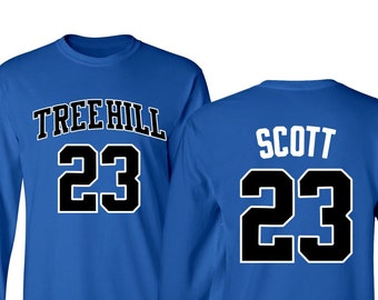 RAVENS Basketball Movie #23 Nathan Scott One Tree Hill Jersey Style Unisex Long Sleeve T-Shirt