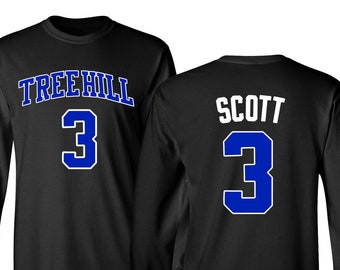 RAVENS One Tree Hill Basketball Movie #3 Lucas Scott Jersey Style Unisex Long Sleeve T-Shirt