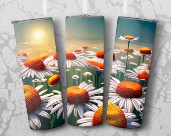 Sunflowers 20 oz Skinny Tumbler Sublimation Design, Straight & Tapered Wrap, Tumbler Wrap, Tumbler Png, Instant Download