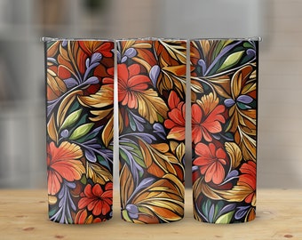 Hibiscus 20 oz Skinny Tumbler Sublimation Design, Straight & Tapered Wrap, Tumbler Wrap, Tumbler Png, Instant Download