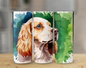 Cocker Spaniel 20 oz Skinny Tumbler Sublimation Design, Straight & Tapered Wrap, Tumbler Wrap, Tumbler Png, Instant Download