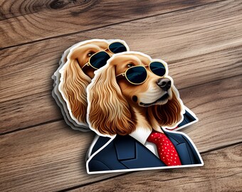 Cocker Spaniel, calcomanía de amante de perros, calcomanía de coche, pegatina de vinilo, regalo de propietario de perro, calcomanía de perro Cocker Spaniel, regalo de ventilador de Cocker Spaniel