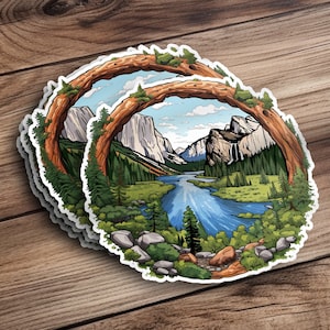Yosemite National Park Sticker, Camping Stickers, Travel Decals, Yosemite Decal, Adventure Stickers