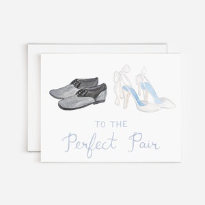 To The Perfect Pair Watercolor Wedding Card