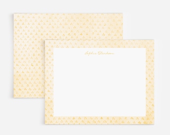 Tiny Dots Personalized Watercolor Stationery Set | Polka Dot Pattern Stationery With Border | Baby Stationery | Spring Stationery