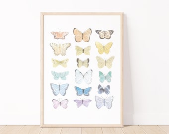 Butterfly Rainbow 11x14 Watercolor Art Print