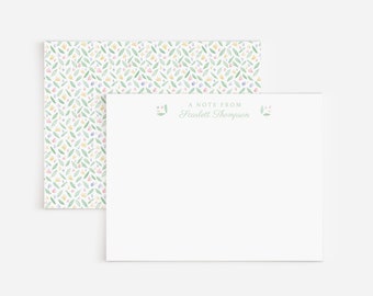 Tiny Pastel Flowers Personalized Stationery Set | Floral Baby Stationery | Nursery Stationery Card Set | Spring Letter Writing Set