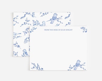 Chinoiserie Parrots Place Card Chinoiserie Parrots Place Card