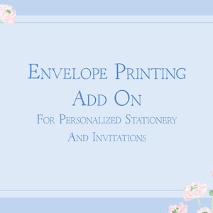 Return Address And Guest Address Printing For Invitations Or Personalized Stationery Envelopes