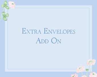 Extra Envelopes Add On For Stationery And Invitation Orders