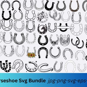 Horse Shoe SVG Bundle, Horse Shoe PNG Bundle, Horseshoe Svg, Horse Shoe Clipart, Horse Shoe SVG Cut Files for Cricut,Instand Download