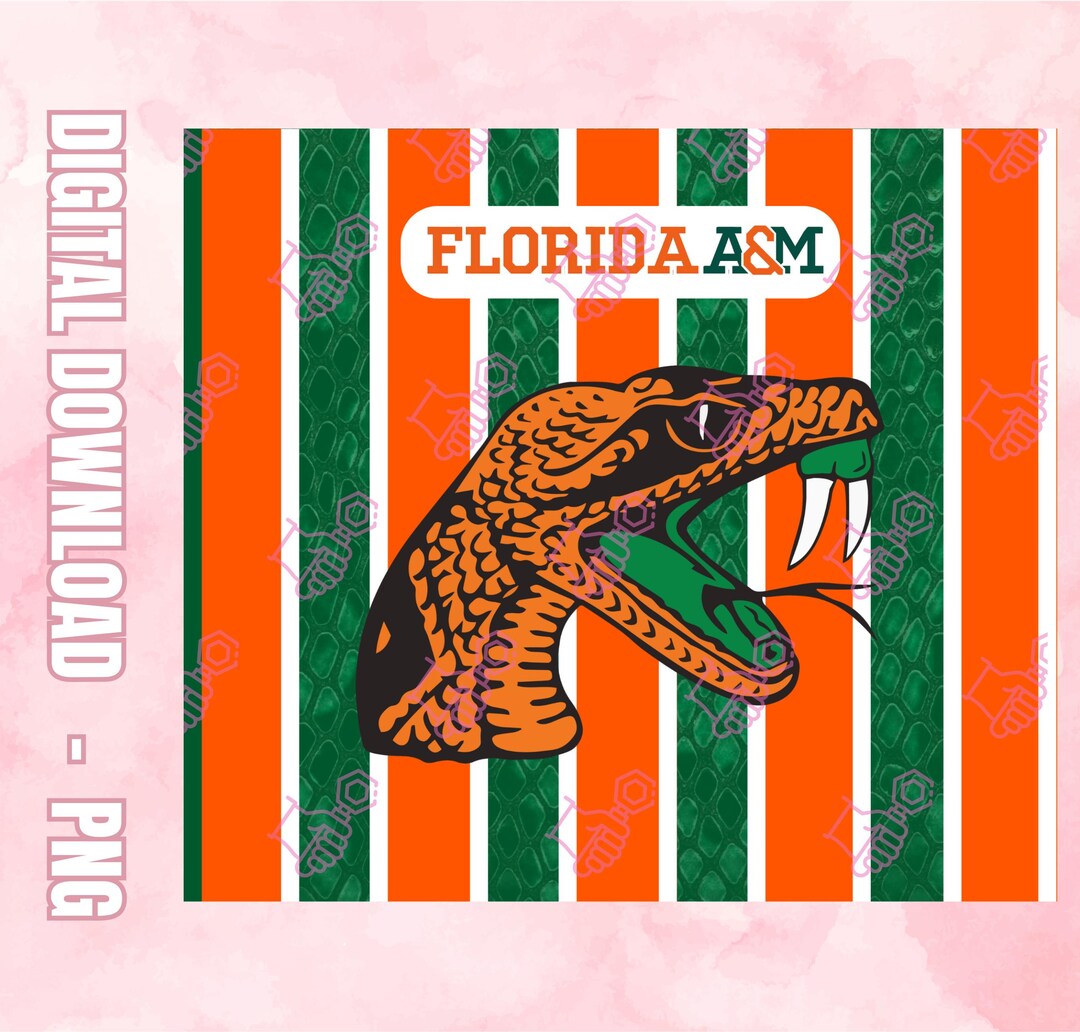 FAMU Rattlers Tumbler Wrap: Orange Green Stripes (digital Download) - Etsy