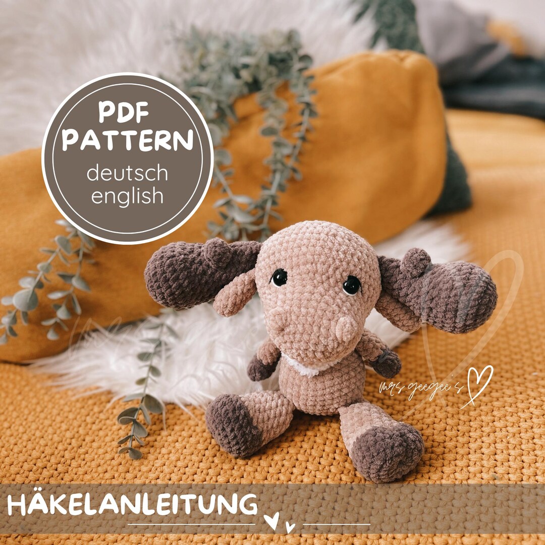 Crochet Pattern I Crochet Pattern I Elk - Moose "elmar" I [GER]/[ENG ...