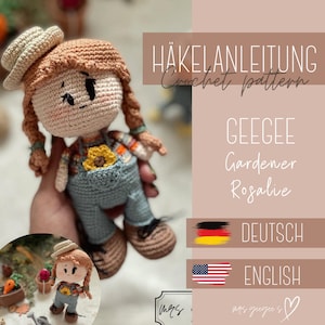 Crochet instructions - Crochet pattern - Gardener Rosalie// Gardener Rosalie // Scarecrow // Scarecrow - GEEGEEs - GER/ENG