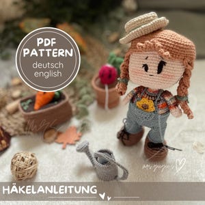Häkelanleitung - Crochet pattern - Gärtnerin Rosalie// Gardener Rosalie // Scarecrow // Vogelscheuche - GEEGEEs - GER/ENG
