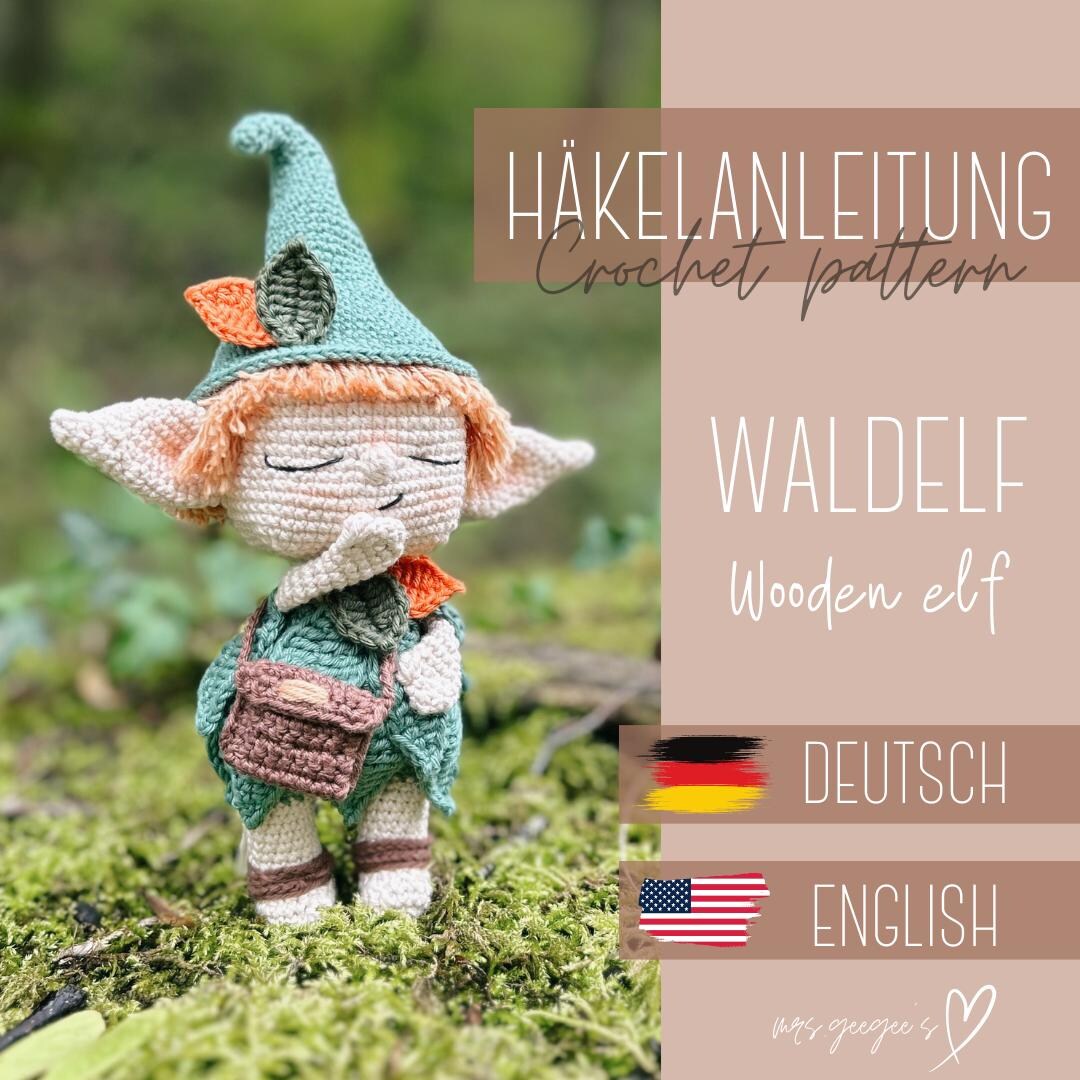 Crochet Pattern - Crochet Pattern I Wooden Elf - Little Forest Elf I ...